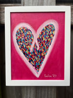 Happy Heart Framed Original Art 8” x 10”