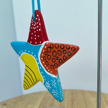 Load image into Gallery viewer, Hand Painted Star Shaped Ornament