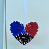 Hand Painted Heart Sahped  Ornament