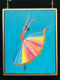 Original Ballerina Art 16” x 20” framed