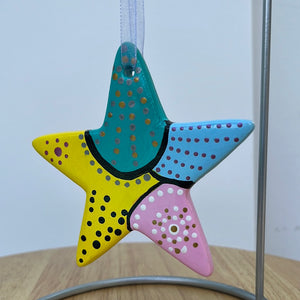 Hand Painted Star Shaped Ornament