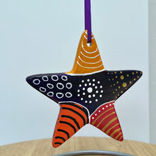 Load image into Gallery viewer, Hand Painted Star Sapped  Ornament
