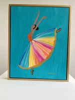 Original Ballerina Art 16” x 20” framed