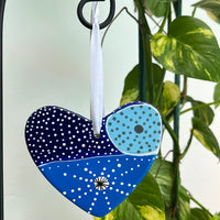 Hand Painted Heart Shaped  Ornament