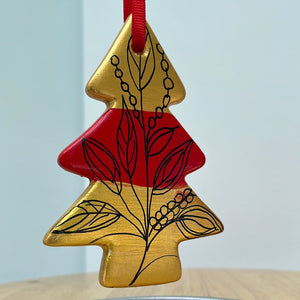 Hand Painted Tree Shaped Ornament