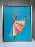 Original Ballerina Art 16” x 20” framed