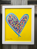 Happy Heart Framed Original Art 8” x 10”