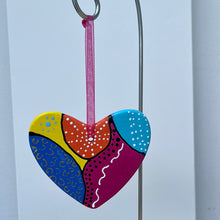Load image into Gallery viewer, Hand Painted Heart Shaped  Ornament