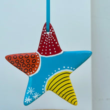 Load image into Gallery viewer, Hand Painted Star Shaped Ornament