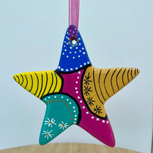 Load image into Gallery viewer, Hand Painted Star Shaped Ornament