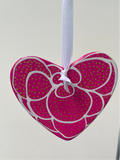Hand Painted Heart Shaped  Ornament