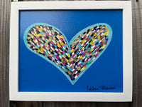 Happy Heart Framed Original Art 8” x 10”