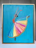 Original Ballerina Art 16” x 20” framed