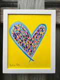 Happy Heart Framed Original Art 8” x 10”