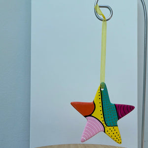 Hand Painted Star Shaped Ornament