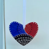 Hand Painted Heart Sahped  Ornament