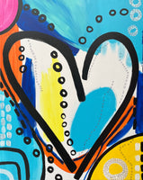 22” x 28” Abstract  Heart
