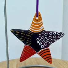 Load image into Gallery viewer, Hand Painted Star Sapped  Ornament
