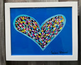 Happy Heart Framed Original Art 8” x 10”