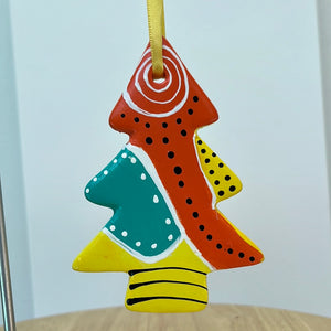 Hand  Painted Tree Shaped Ornament