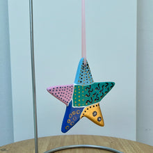 Load image into Gallery viewer, Hand Painted Star Shaped Ornament