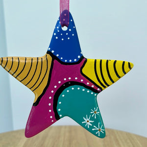 Hand Painted Star Shaped Ornament