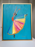 Original Ballerina Art 16” x 20” framed