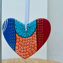 Load image into Gallery viewer, Hand Painted Heart Sahped  Ornament