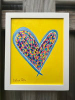 Happy Heart Framed Original Art 8” x 10”