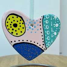 Load image into Gallery viewer, Hand Painted Heart Sahped  Ornament