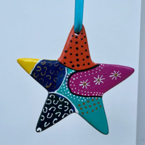 Hand Painted Star Shaped Ornament