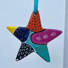 Load image into Gallery viewer, Hand Painted Star Shaped Ornament