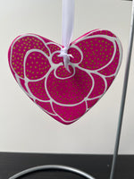 Hand Painted Heart Shaped  Ornament