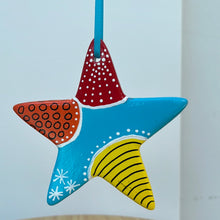 Load image into Gallery viewer, Hand Painted Star Shaped Ornament