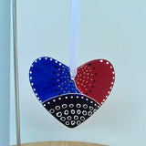 Hand Painted Heart Sahped  Ornament