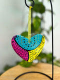 Hand Painted Heart Shaped  Ornament