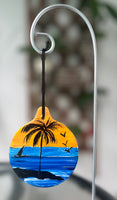 Hand painted ceramic ornament