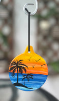 Hand painted ceramic ornament