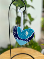 Hand Painted Heart Shaped  Ornament