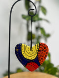 Hand Painted Heart Shaped  Ornament