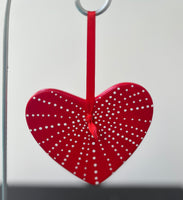 Hand Painted Heart Shaped  Ornament