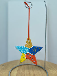 Hand Painted Star Shaped  Ornament