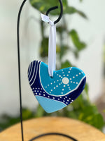 Hand Painted Heart Shaped  Ornament