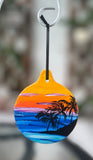 Hand painted ceramic ornament