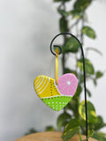 Hand Painted Heart Shaped  Ornament