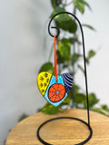 Hand Painted Heart Shaped Ornament
