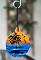 Hand painted ceramic ornament