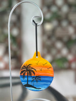 Hand painted ceramic ornament