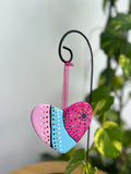 Hand Painted Heart  Ornament