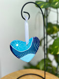 Hand Painted Heart Shaped  Ornament
